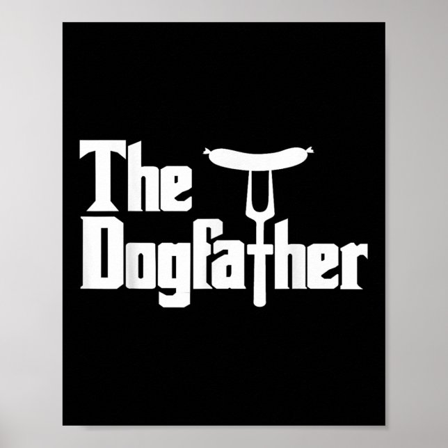Póster Dogfaher Hot Dog Funny Barbecue Chiste (Frente)