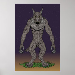 Póster Dogman Cryptid o Werewolf