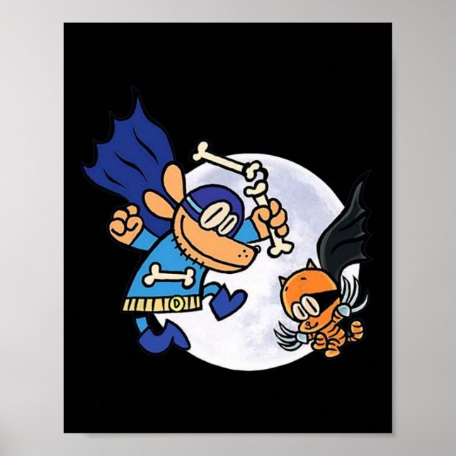 Póster Dogman Y Cat Esenciales Para Niños (Frente)