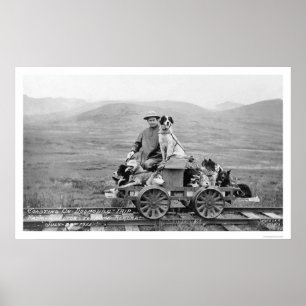 Póster Dogmobile Trip Alaska 1912