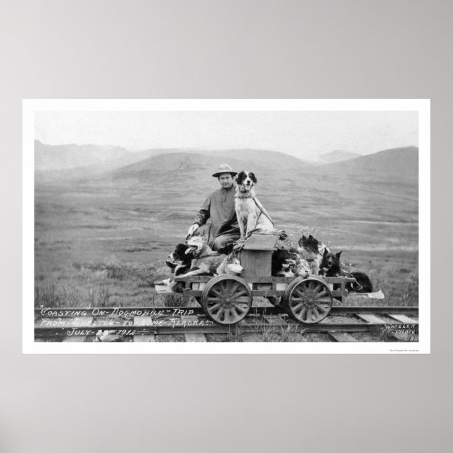 Póster Dogmobile Trip Alaska 1912 (Frente)