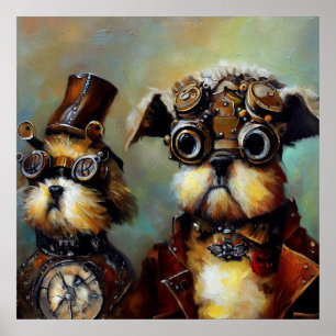 Póster Dogs Steampunk