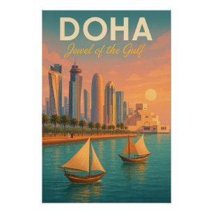 Póster Doha, Qatar Viaje