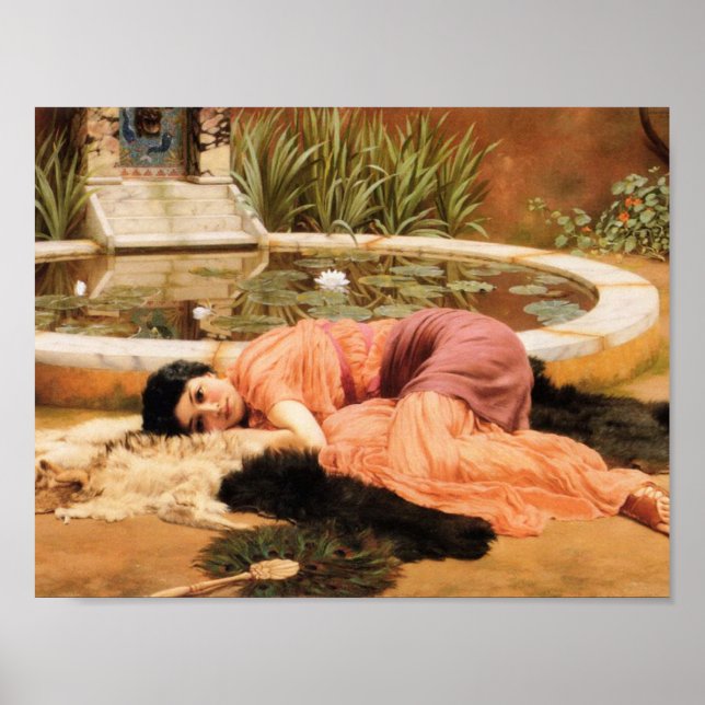 Póster Dolce Far Niente de John Godward (Frente)