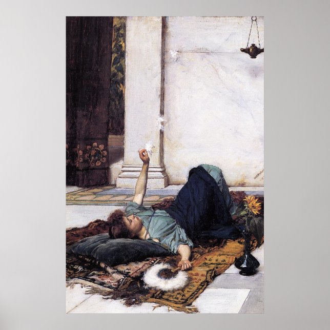 Póster DoLCE FaR NiENTE, de John William Waterhouse -1879 (Frente)