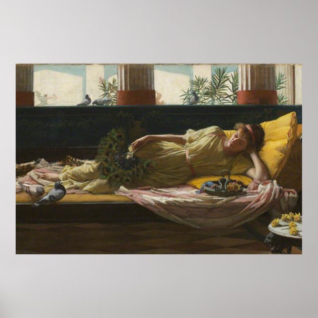 Póster DoLCE FaR NiENTE, de John William Waterhouse -1880 (Frente)