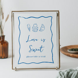 Póster Dolce Vita Rótulo con ducha de novia italiana con