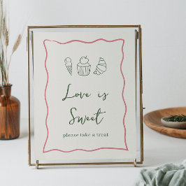 Póster Dolce Vita Rótulo con ducha de novia italiana con