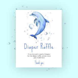 Póster Dolfo acuarela - juego Diaper Raffle