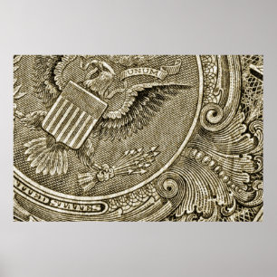 Póster Dollar Bill Macro Poster