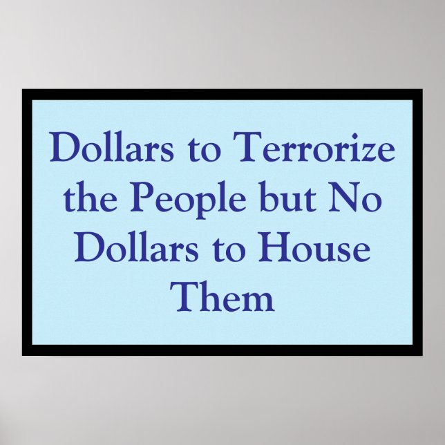 Póster Dollars to Terrorize the People (Frente)
