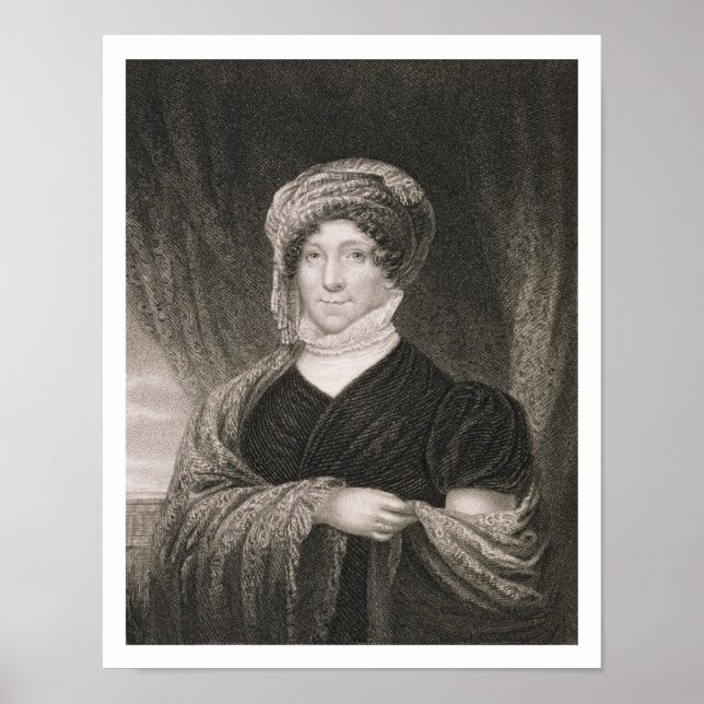 Póster Dolly Madison, grabado por John Francis Eugene Pru (Frente)