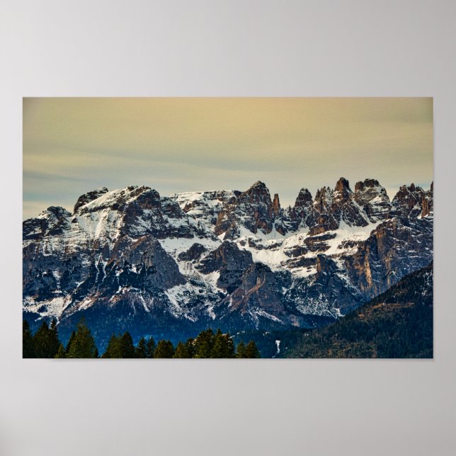 Póster Dolomitas, Alpes italianos (Frente)