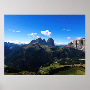 Póster Dolomitas del grupo Sassolungo