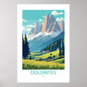 Póster Dolomitas Italia Famosos Lugares de Viaje