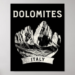 Póster Dolomitas Montaña Italia Senderismo Escalada