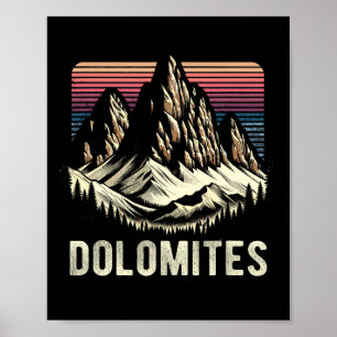 Póster Dolomitas Montañas Dolomíticas Alpes Escalada Send