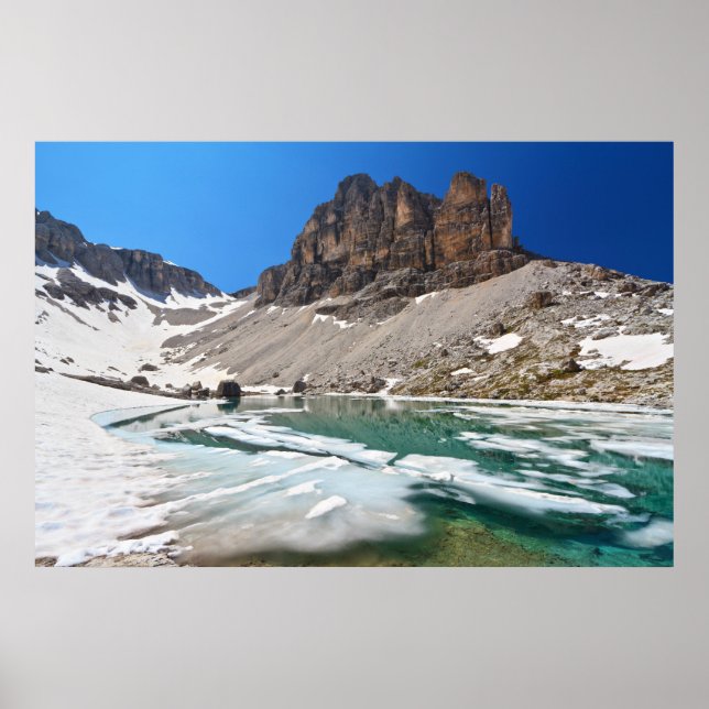 Póster Dolomiti - lago Pisciadu (Frente)