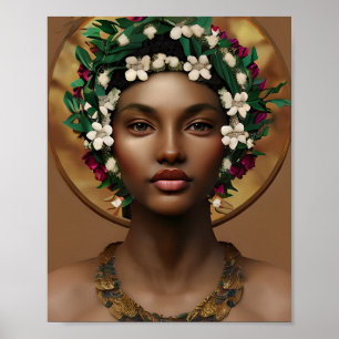 Póster Dolor en el poder   Reina afroamericana