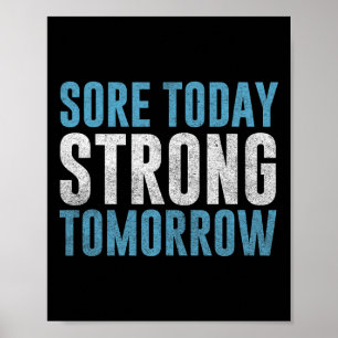 Póster Dolor Hoy Fuerte Mañana Hombres y Mujeres Fitness
