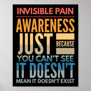 Póster Dolor Invisible Conciencia - Fibromialgia Fa Cróni