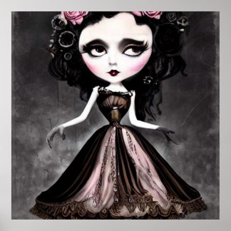 Póster Dolor vintage espeluznante