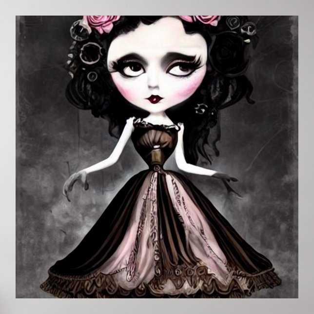 Póster Dolor vintage espeluznante (Frente)