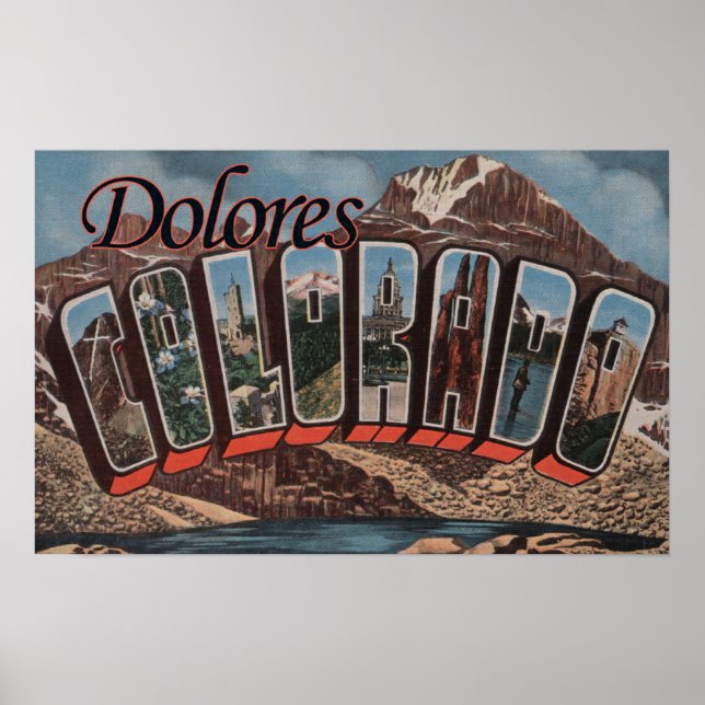 Póster Dolores, Colorado - Grandes Escenas de letras (Frente)