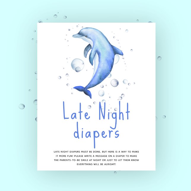 Póster Dolphin acuarela - pañales nocturnos (Subido por el creador)