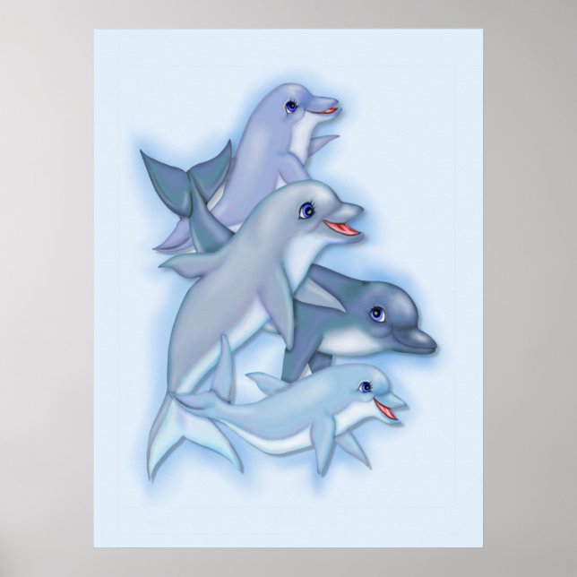 Póster Dolphin Family (Frente)
