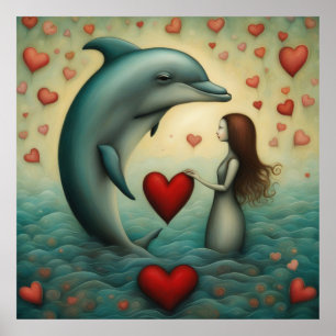 Póster Dolphin Love 1
