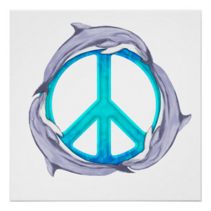 Póster Dolphin Peace