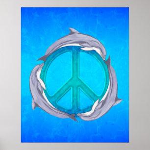Póster Dolphin Peace