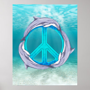 Póster Dolphin Peace