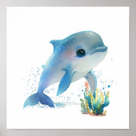Póster Dolphin Wall Art