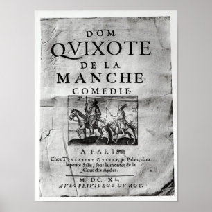 Póster Dom Quixote de La Manche Comedie'