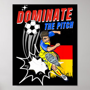 Póster Dominar El Campo Jugador De Fútbol Acción Alemania