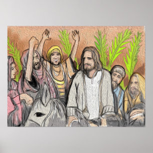 Póster Domingo de Ramos Jesús