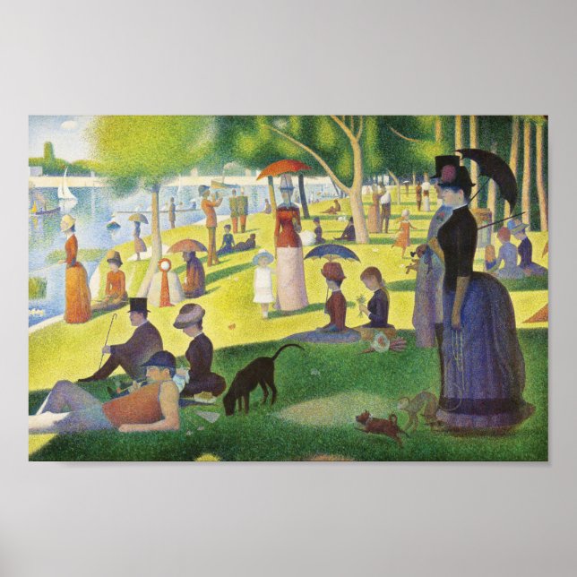 Póster Domingo en La Grande Jatte por Georges Seurat (Frente)