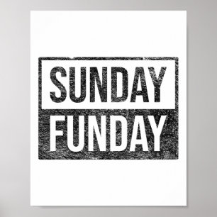 Póster Domingo Funday Brunch Footbyl Sports Bbq Church