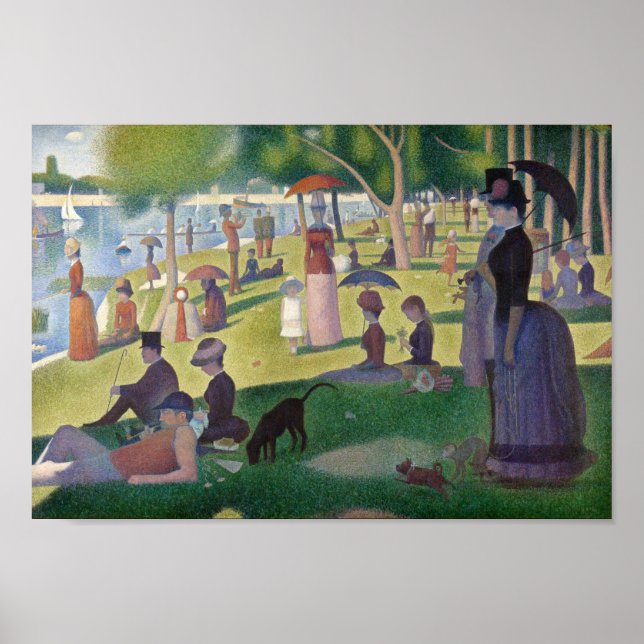 Póster Domingo por la tarde en la isla de La Grande Jatte (Frente)