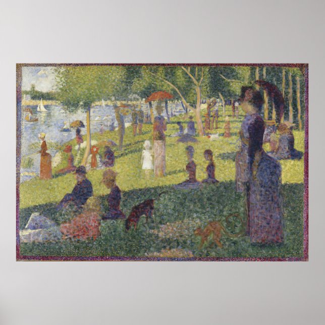 Póster Domingo Por La Tarde Isla La Grande Jatte Seurat (Frente)