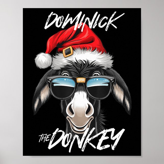Póster Dominick El burro Navidades graciosos Cristo itali (Frente)