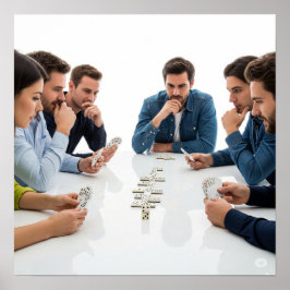 Póster Dominios de estilo de tarjeta