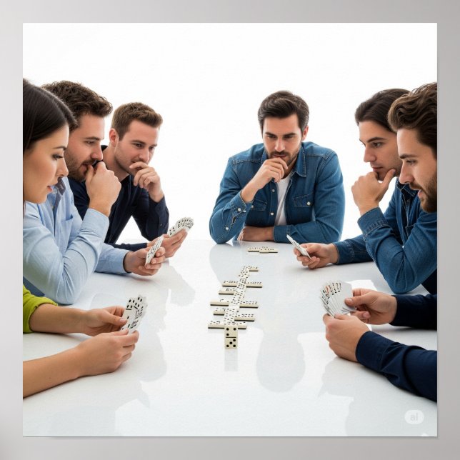 Póster Dominios de estilo de tarjeta (Frente)