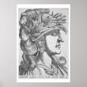 Póster Domitian César (51-96 ANUNCIO), 1596 (grabado)
