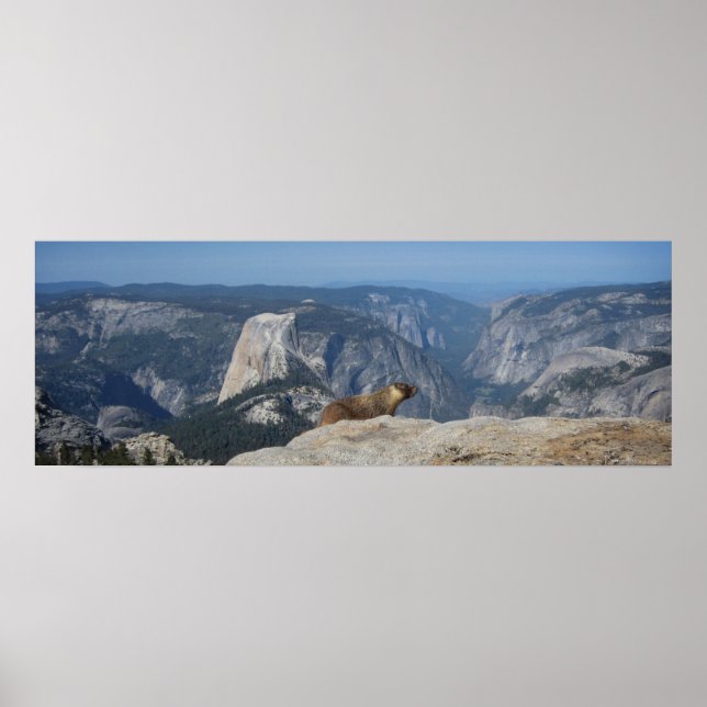 Póster Domo de media luna con vistas al marmot - Yosemite (Frente)