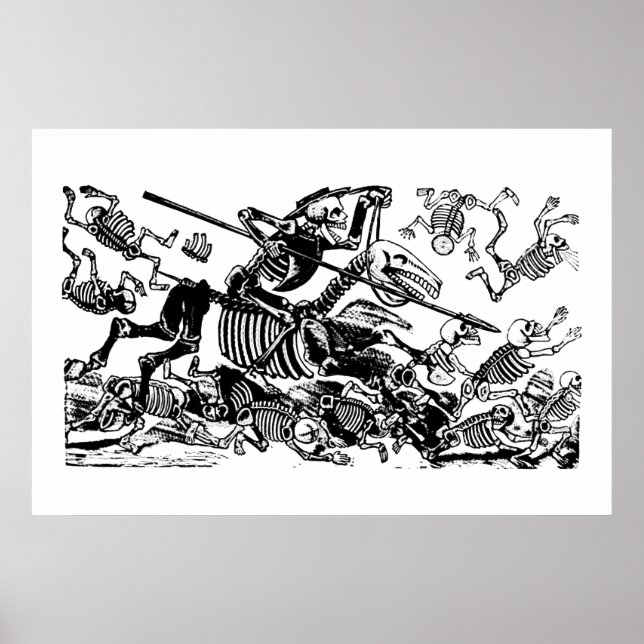 Póster Don Quijote de José Guadalupe Posada (Frente)