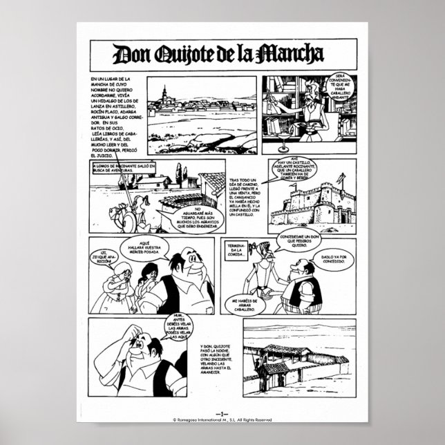 Póster DON QUIJOTE DE LA MANCHA - CÓMIC-Página 01