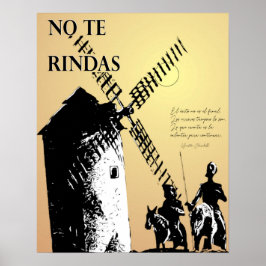 Póster Don Quijote y los molinos Poster